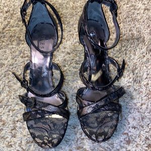 Guess Size 10  stilettos. Glitter and lace detail